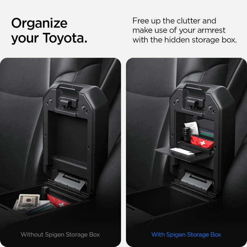 Spigen One-Touch Center Console Hidden Storage Box Designed for Toyota