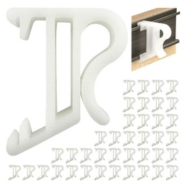 Amazing Drapery Hardware 1" Hidden Valance Clips with 9/16" Projection - UV Stable, for Horizontal Wood or Mini Blinds - 40 Pack