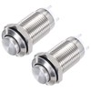 sourcing map Momentary Metal Push Button Switch 10mm Mounting Dia
