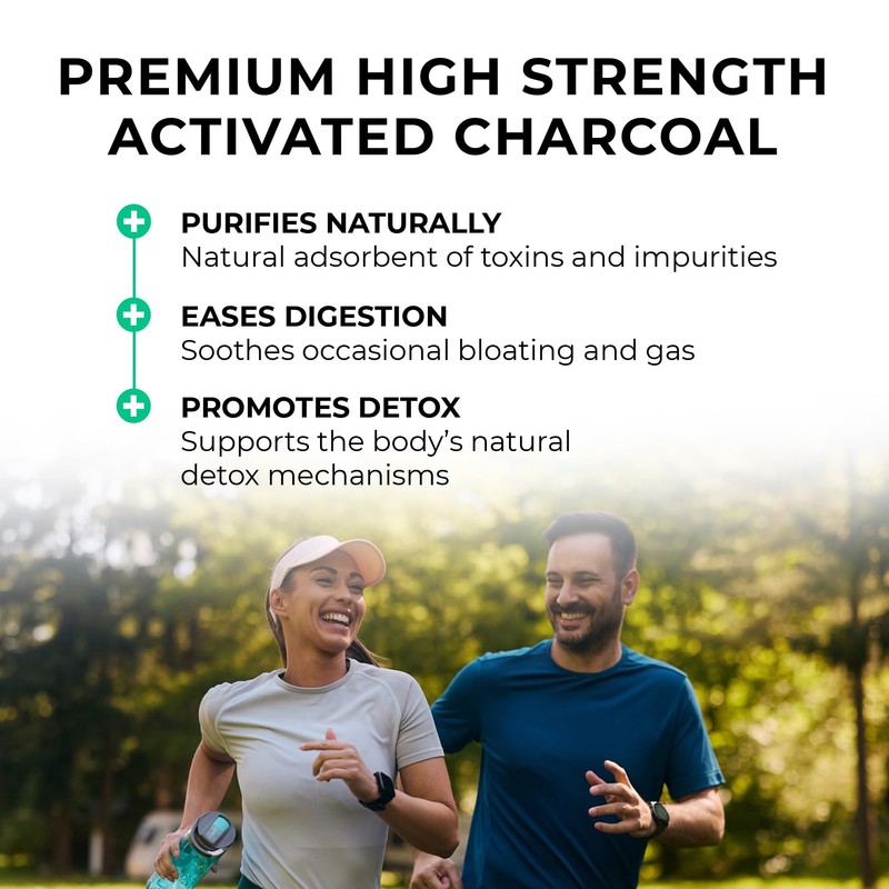 High Strength Activated Charcoal Capsules | 334mg Per Capsule (not