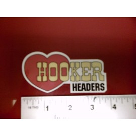 Hooker Headers Vintage Drag Racing window sticker decal NHRA Rat Rod Street Rod