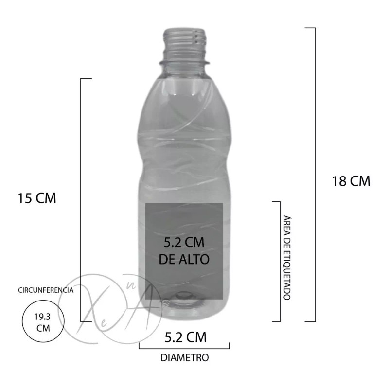 Xena Botella Agua Juguero Pet 350 Ml Tapa Seguridad Colores
