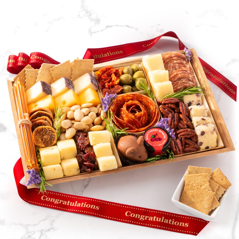 Nibble Charcuterie Congratulations Deluxe Board for 4-5, Ready to Serve