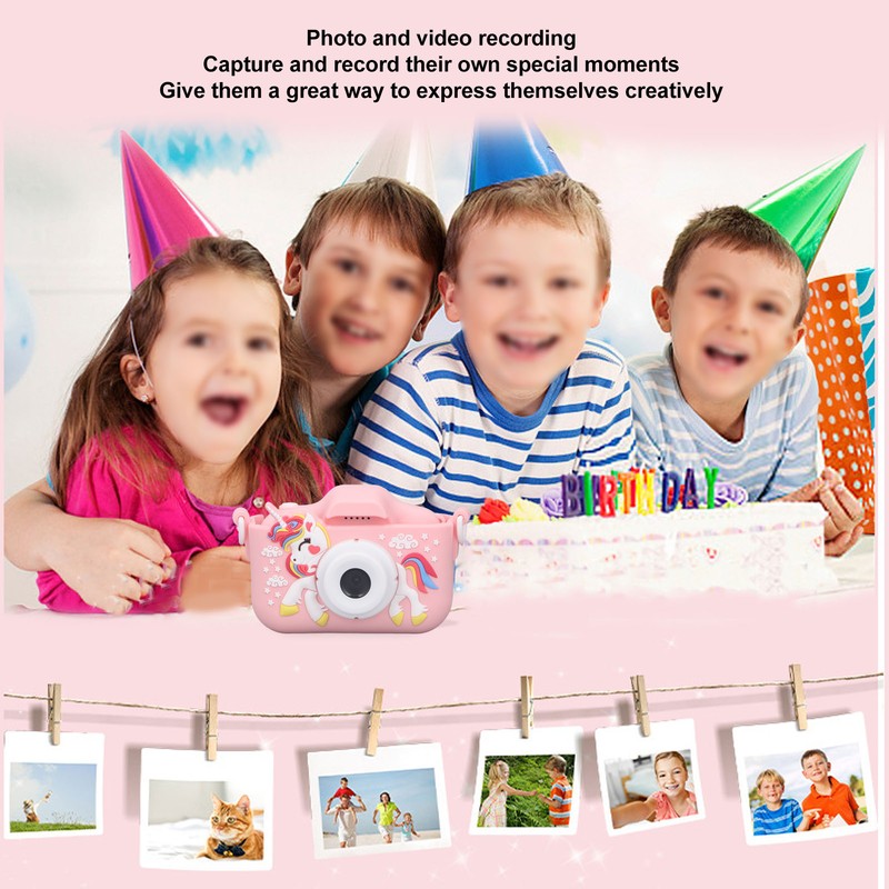 Kids Camera Toys Digital Photo Video Recording Camcorder Cute Cartoon