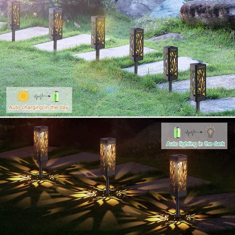 TomCare Solar Lights Outdoor Upgraded Bright Solar Pathway Lights Bigger