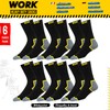 SOXCO WORK - Calcetines para hombre, longitud redonda, color negro,