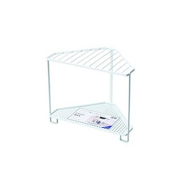 Pearl Metal HB-5556 Kitchen Fit Corner Rack, 2 Tiers