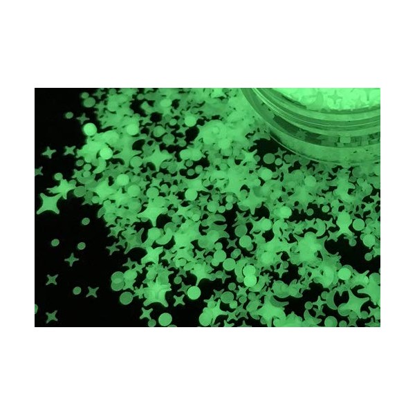 Spooky Glow in the Dark Nail Art Sequins Glitter 2g