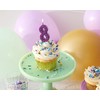 Papyrus Number 0 Birthday Candle, Purple Polka Dots (1-Count)