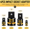 BOEN 8-Piece Impact Socket Adapter & Reducer Set, 1/4, 3/8,