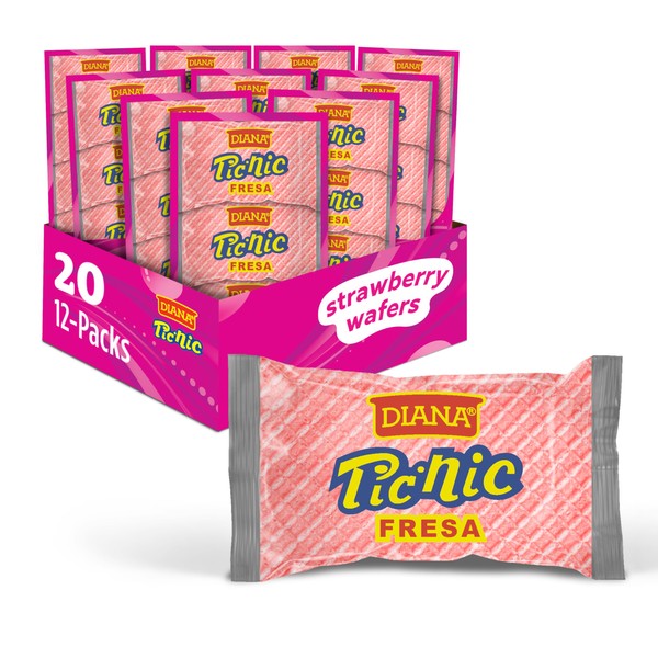 Diana Pic-Nic Sugar Wafer Cookies, Strawberry Flavor, 8.47 Oz (20