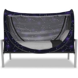 Privacy Pop up Eclipse Bed Tent Bed Drapes (Starry Constellation, Full)