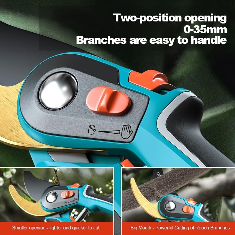 Greenwood Genuine Professional Garden Pruning Shears, 0-35mm Cutting Capacity, Two-Position