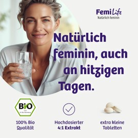 FemiLife® BIO Mönchspfeffer - 4:1 Extrakt aus Agnus Castus (10mg je Tablette) - 240 Tabletten - klein & leicht zu schlucken, vegan, in Deutschland hergestellt