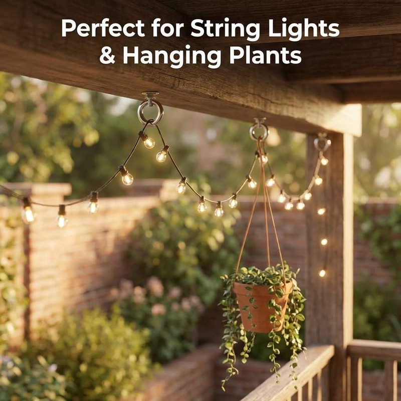 QWORK Stainless Steel Eye Bolts 1/4"x4" with Nuts – Long