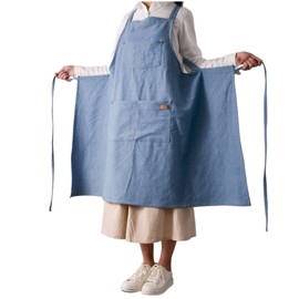 Gautsa Denim Matching Apron for Kids and Adults, Children Age 3-7 8-12, Cooking Gardening Painting BBQ… (lightblue, kid M(age 8-12))
