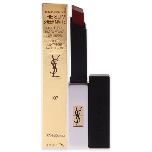 Yves Saint Laurent Rouge Pure Couture The Slim Shimmat #107 Bare Burgundy