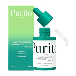 PURITO Mighty Bamboo Panthenol Serum, Glowing Skin Radiance, Skin Barrier Repair, for All Skin Types, Vegan  Cruelty-Free, Korean Skin Care, 30 ml    