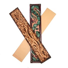 Vegetable Tanned Tooling Leather Bookmark Kit 3 Pack - Tool Dye and Personalize