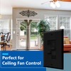 LIDER Combination Light Switch and 3-Speed Fan Control, Light and