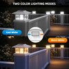 EXCMARK 4x4 Solar Post Cap Lights, 8 Pack Fence Deck