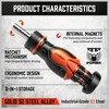 Multi 8-in-1 Magnetic Adjustable Ratchet Screwdriver Set: Mini Short Screwdrivers
