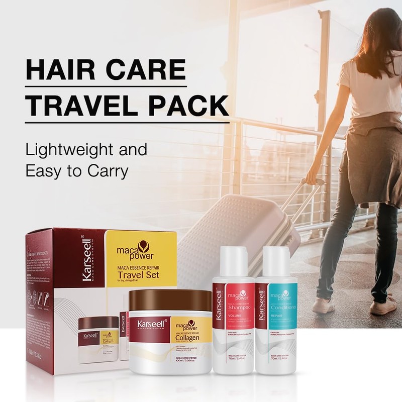 Karseell Hair Treatment Travel Set Deep Repair Conditioning Mask Shampoo