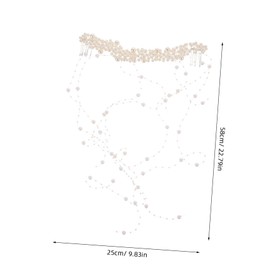 Healeved Bridal Hair Comb with Pearls Tassels Elegant Wedding Hair Accessory for Brides Bridesmaids Lightweight Comfortable for Engagements Special Occasions