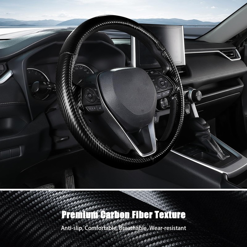 Customized Steering Wheel Cover for Toyota Camry 2018-2024/RAV4 2019-2025/Corolla 2020-2025/Avalon