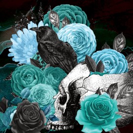 JOURNAL: BLACK AND GREEN GOTH COVER DESIGN - 300 PAGE SQUARE NOTEBOOK - IDEAL FOR NOTE TAKING AND JOURNALING