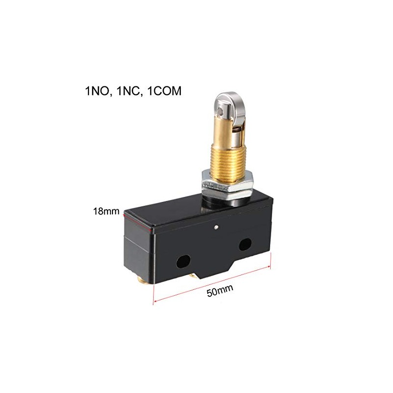 sourcing map Z-15GQ21-B 1NO + 1NC Panel Mount Roller Plunger