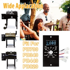 Upgrade Digital Thermostat Control Board Replacement Parts Kit Compatible with Pit Boss Pellet Grill Smoker PB700,340,440,820, Include Meat Probe, Temperure Sensor Probe, Igniter Hot Rod and Fuse