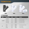 POWERTEC 2-1/2 Inch Y Fitting for 2 1/2 Inch Dust