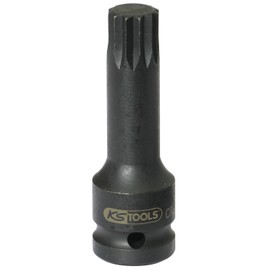 KS Tools 911.0951 1/2" Impact bit socket for spline( XZN) screws, long, M12