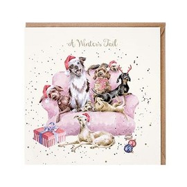 Wrendale Designs Hannah Dale Gold Foil A Winter's Tail Single Christmas Card
