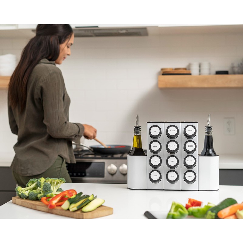 Prepdeck Chef Caddy Spice Rack - Seasoning & Oil Organizer