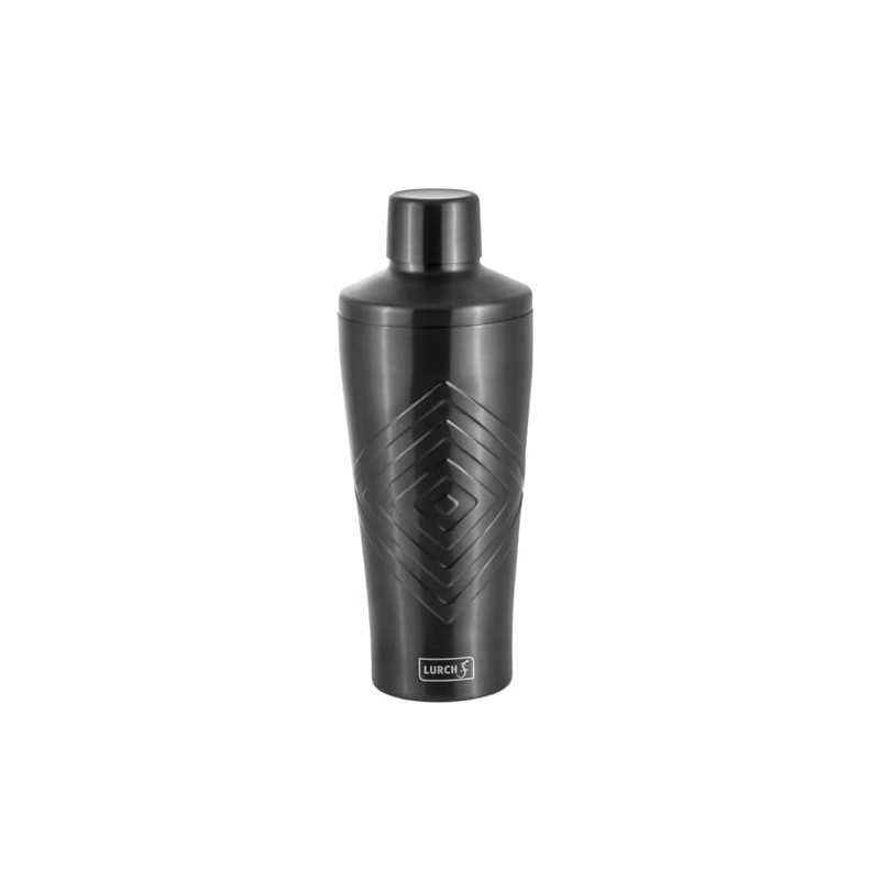 LURCH Cocktail Shaker 600 ml 3-Piece with Integrated Sieve Smokey