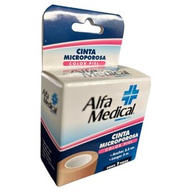Cinta Microporosa Color Piel 2.5cm X 5m Caja Con 1 Pieza
