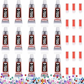 B-7000 Craft Glue for Jewelry Making - 3ml/0.1oz (15 Pack) - Multi-Function B-7000 Super Adhesive Glues Liquid Fusion Glue for Rhinestones Crafts, Clothes Shoes, Fabric, Jewelry Making, Cell Phones