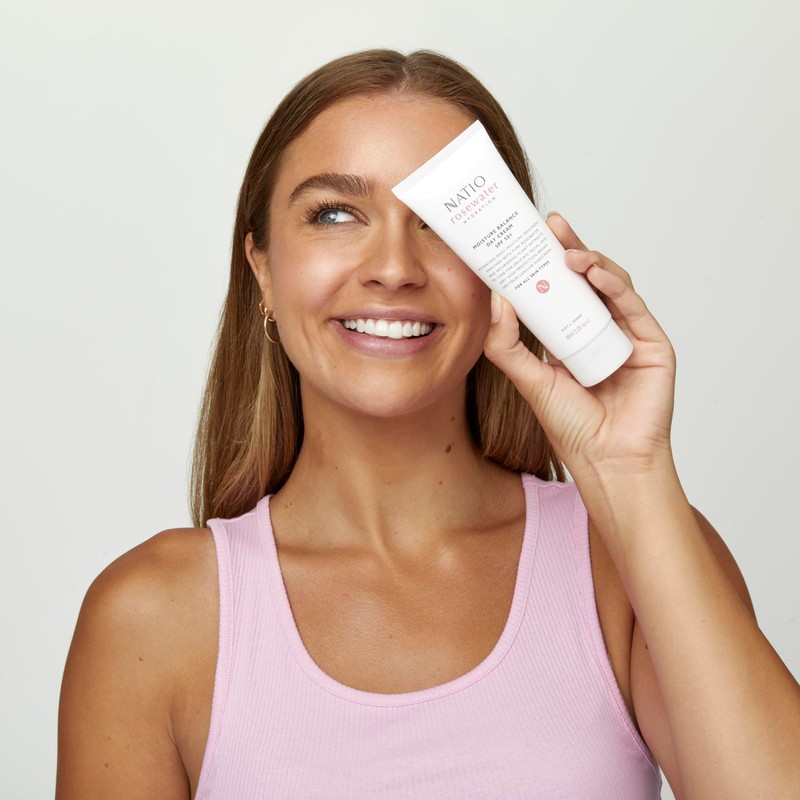 Natio Australia Rosewater Hydration Moisture Balance Day Cream SPF 50+