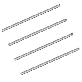 LAVMHAB 304 Stainless Steel Tube 5mm OD x 4mm ID 0.5mm Wall Thickness 200mm Length, Straight Stainless Steel Round Pipes Tubing (4pcs)