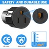 2 Pack Light Socket to Plug Adapter, Flame Retardant Light