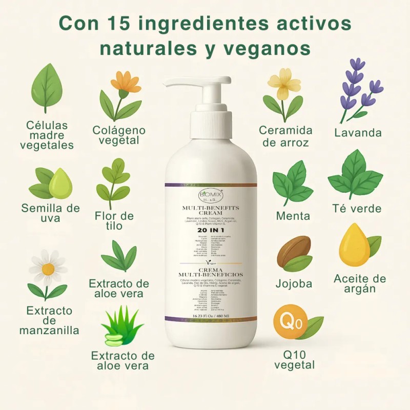 Crema 20 En 1 Uso Personal Y Profesional Spa Vegana