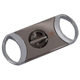 GERMANUS Cigar V-Cutter Notch Cutter with V-Cut, Silver Grey