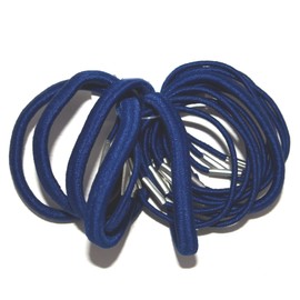 18 Thick And Thin Royal Blue Hair Elastics Bands Bobbles Accessories Back To School Colours for Women Girls by Glitz4Girlz