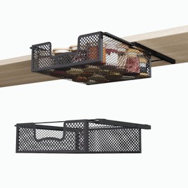 JKsmart 2-Pack Hanging Pullout Drawer Basket, K-Cup Holder Drawer, Coffee Pod Holder for Counter, Wire Basket Attaches to Shelf, Space Saving for Kitchen Counter Pantry Cupboard