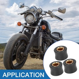 A ABSOPRO Motorcycle Rear Shock Absorber Damping Ring Shock Absorber Socket 10 mm Inner Diameter Rubber (Set of 3)