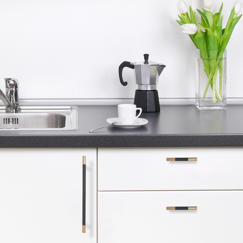 BUKOBYHE 6 Pack 10 Inch Black and Champagne Bronze Kitchen