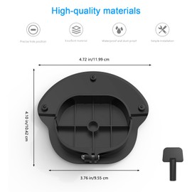 Koroao Sun Rain Shade Camera Cover Compatible with R-ing Floodlight Cam Wired Pro, for R-ing Floodlight Outdoor Weather-Resistant Rain Shield Accesorios (Black)