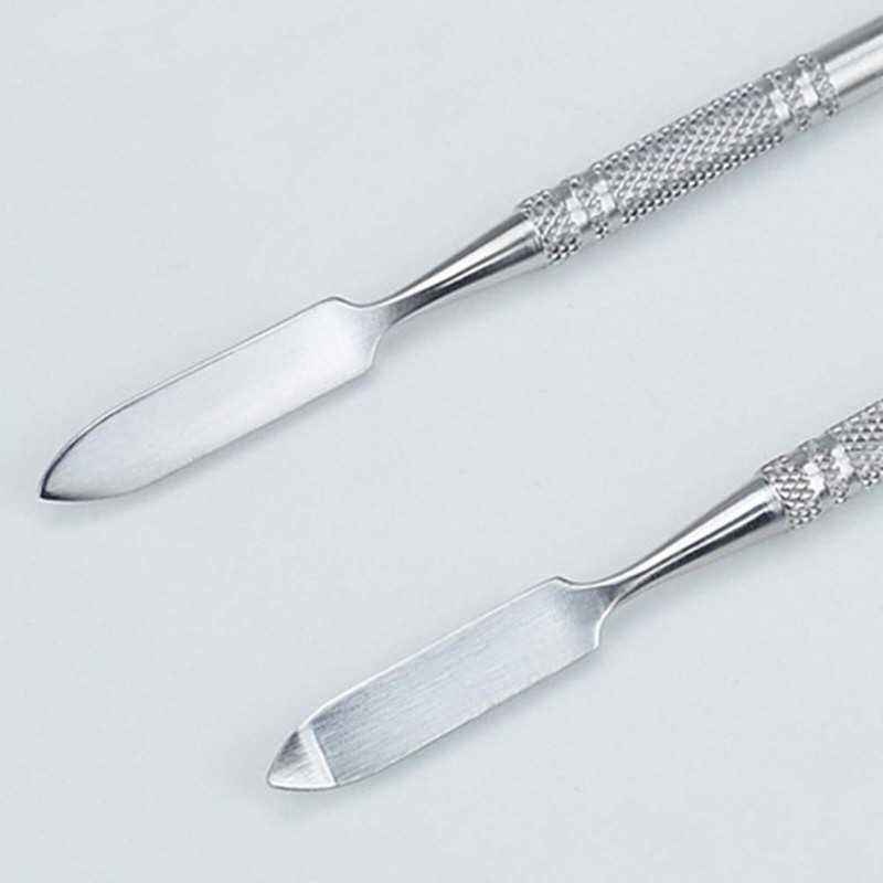 Stainless Steel Double Spatula Ointment Spatula for Make Up Pallets